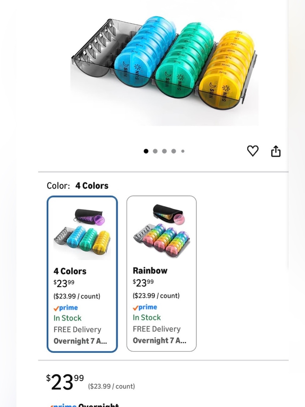 Monthly Medicine Organizer with AM & PM Pockets - PLEASE READ ALL